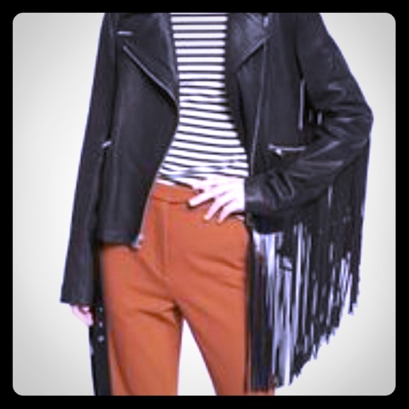 ALC Charles fringe leather moto jacket - Picture 2 of 7